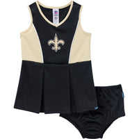 2-Piece Infant & Toddler Girls New Orleans Saints Dress and Panty Cover Set