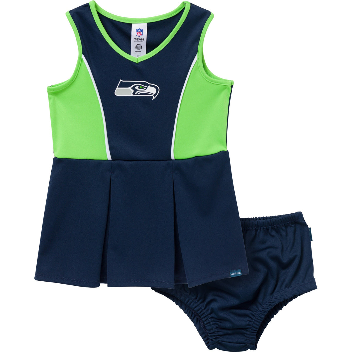 2-Piece Infant & Toddler Girls Seattle Seahawks Dress and Panty Cover Set