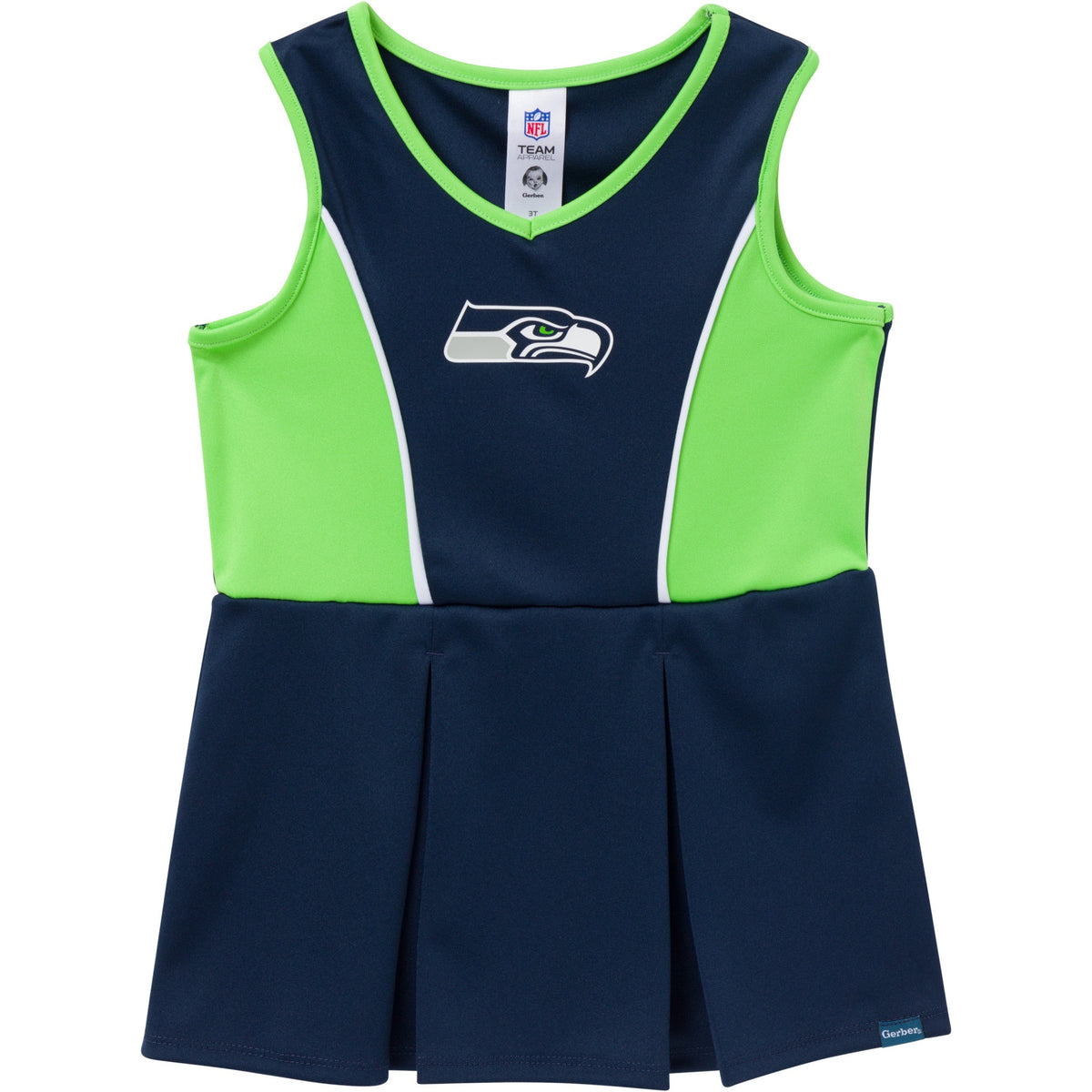 2-Piece Infant & Toddler Girls Seattle Seahawks Dress and Panty Cover Set, view 2
