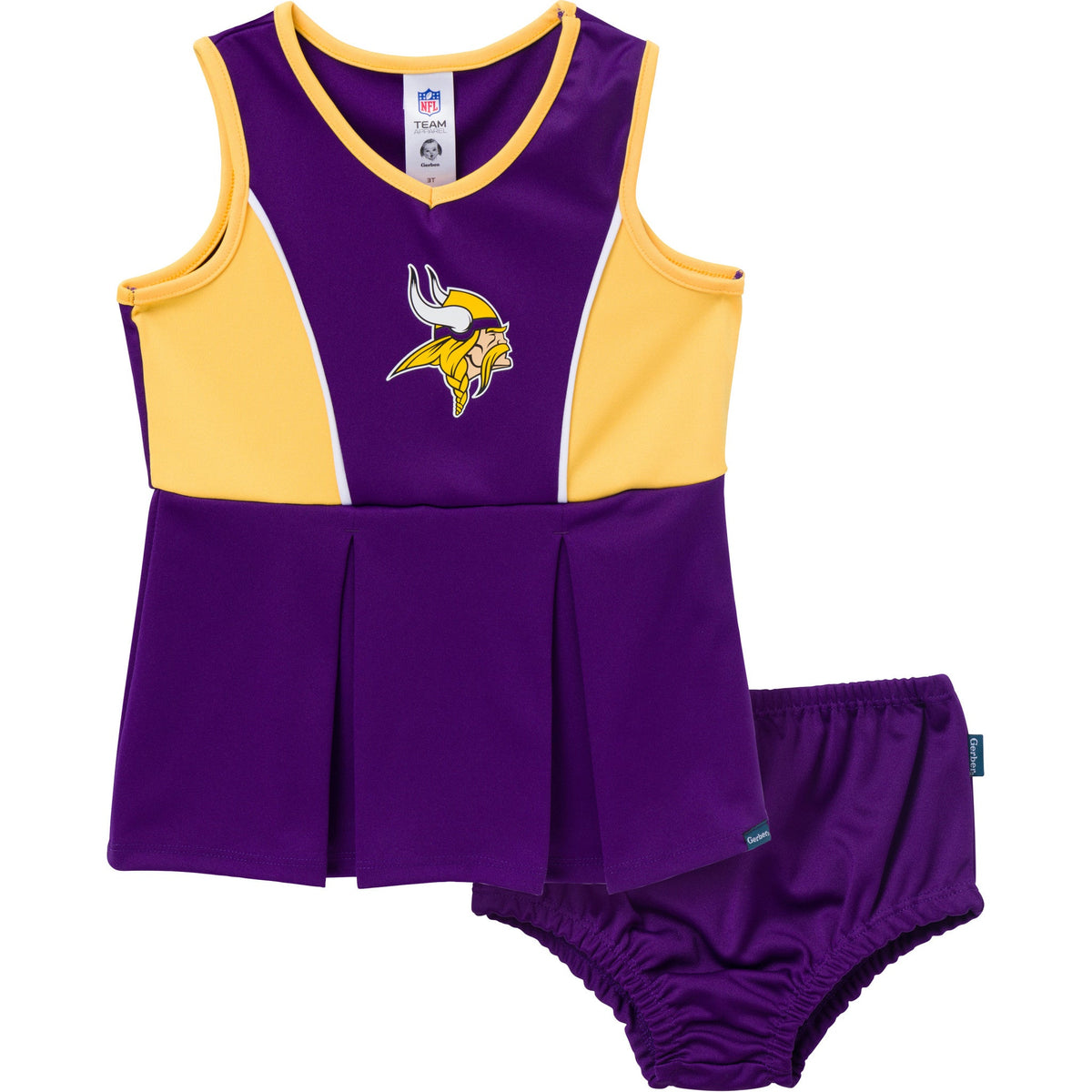 2-Piece Infant & Toddler Girls Minnesota Vikings Dress and Panty Cover Set