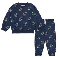 2-Piece Infant & Toddler Neutral Chicago Bears Sweatshirt and Pant Set