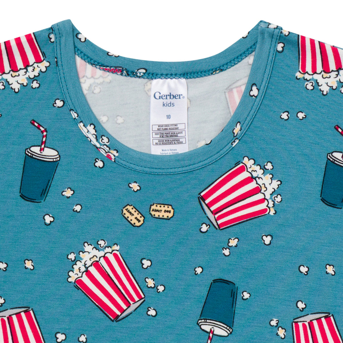 2-Piece Infant & Toddler Neutral Movie Night Snug Fit Pajamas-Gerber Childrenswear Wholesale