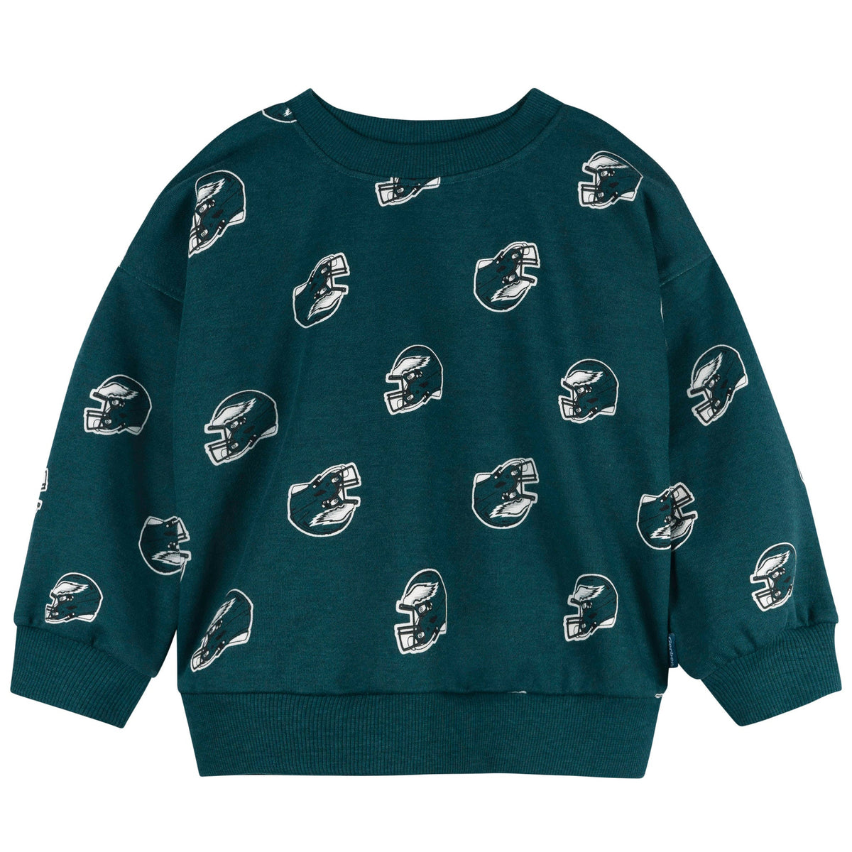 2-Piece Infant & Toddler Neutral Philadelphia Eagles Sweatshirt and Pant Set, view 2
