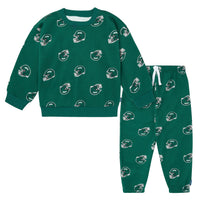 2-Piece Infant & Toddler Neutral New York Jets Sweatshirt and Pant Set