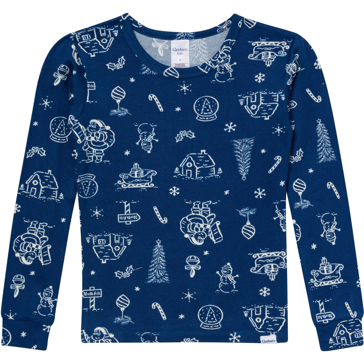 2-Piece Infant & Toddler Neutral Navy Toile Snug Fit Pajamas-Gerber Childrenswear Wholesale