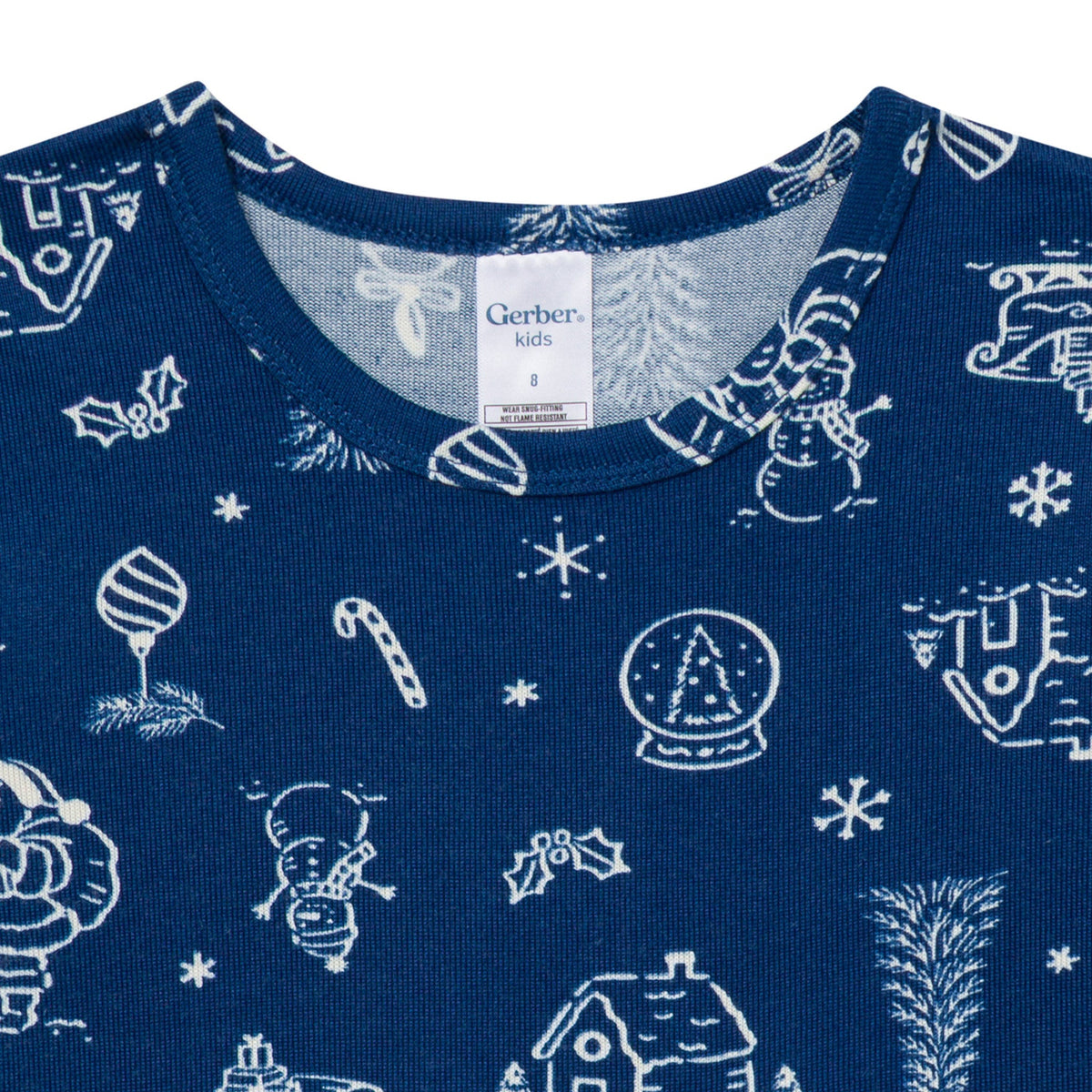 2-Piece Infant & Toddler Neutral Navy Toile Snug Fit Pajamas-Gerber Childrenswear Wholesale