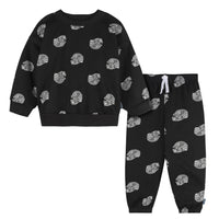 2-Piece Infant & Toddler Neutral Las Vegas Raiders Sweatshirt and Pant Set