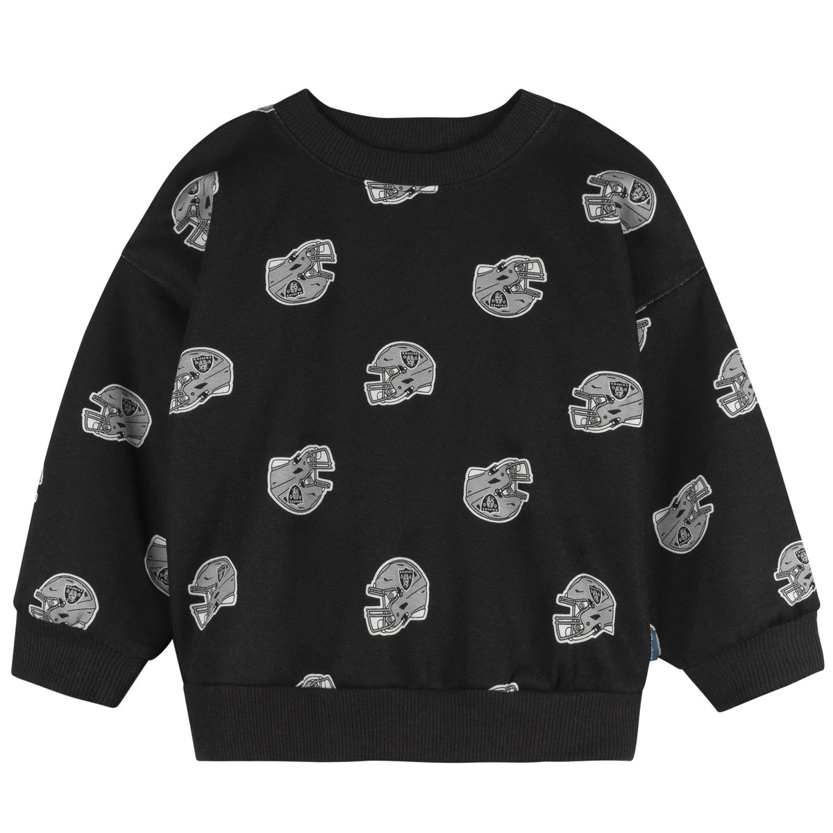 2-Piece Infant & Toddler Neutral Las Vegas Raiders Sweatshirt and Pant Set, view 2