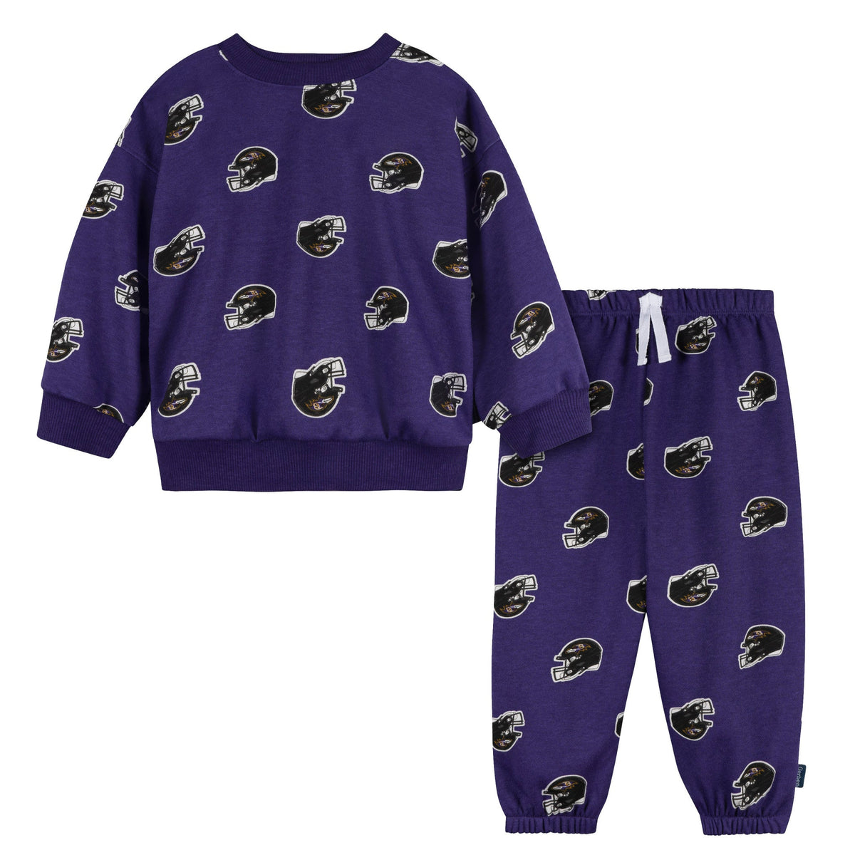 2-Piece Infant & Toddler Neutral Baltimore Ravens Sweatshirt and Pant Set