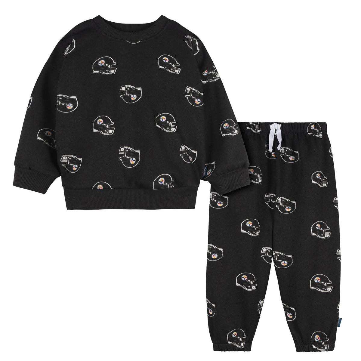 2-Piece Infant & Toddler Neutral Pittsburgh Steelers Sweatshirt and Pant Set