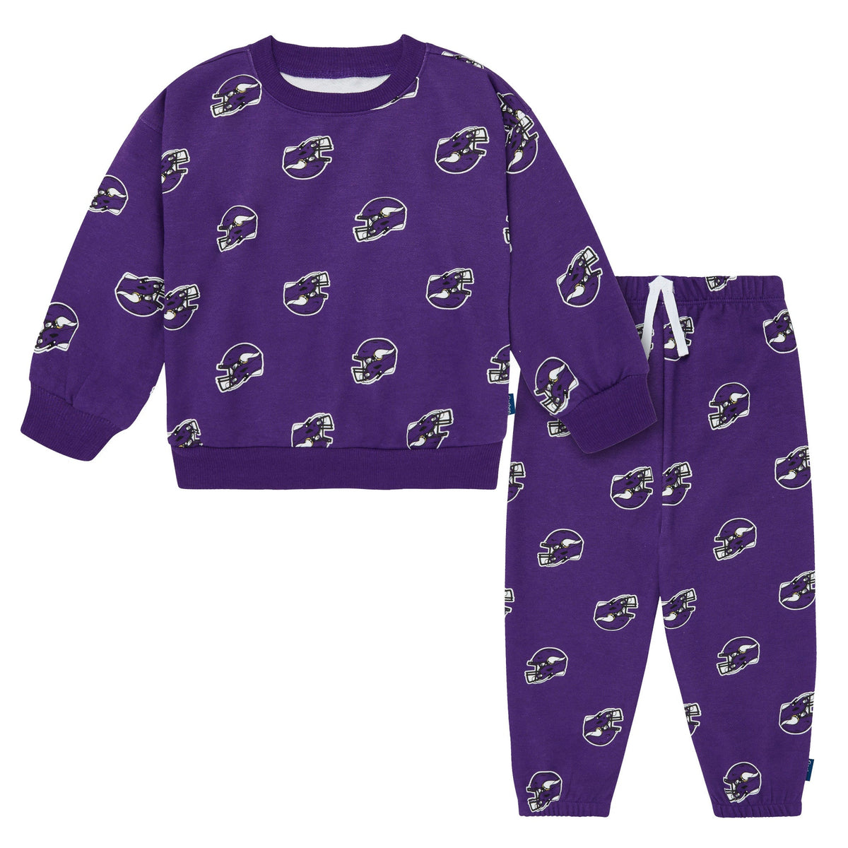 2-Piece Infant & Toddler Neutral Minnesota Vikings Sweatshirt and Pant Set