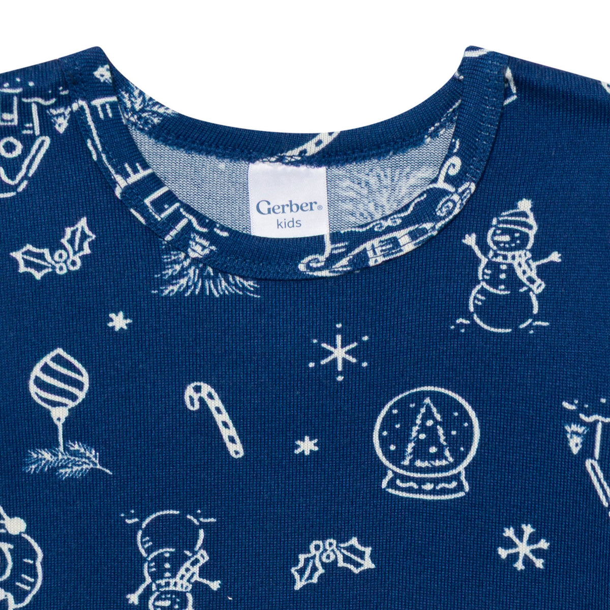 2-Piece Kids Neutral Navy Toile Pajamas-Gerber Childrenswear Wholesale