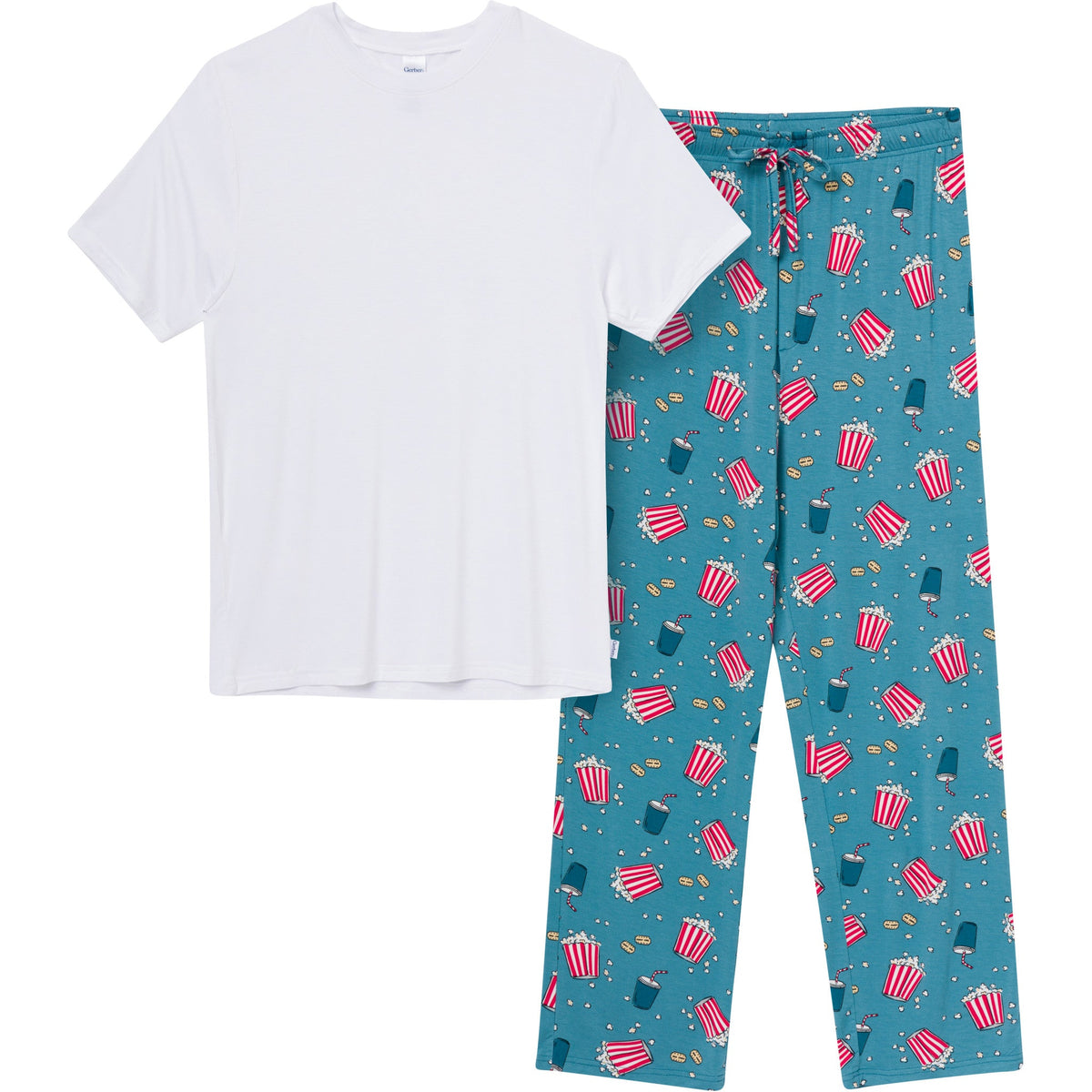2-Piece Men's Movie Night Pajamas-Gerber Childrenswear Wholesale