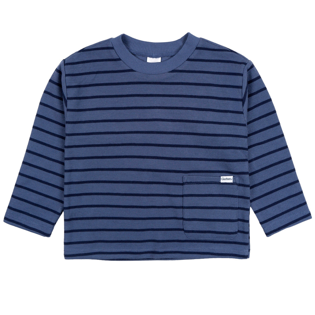 2-Piece Toddler Boys Blue Long Sleeve Top & Jogger Set-Gerber Childrenswear Wholesale