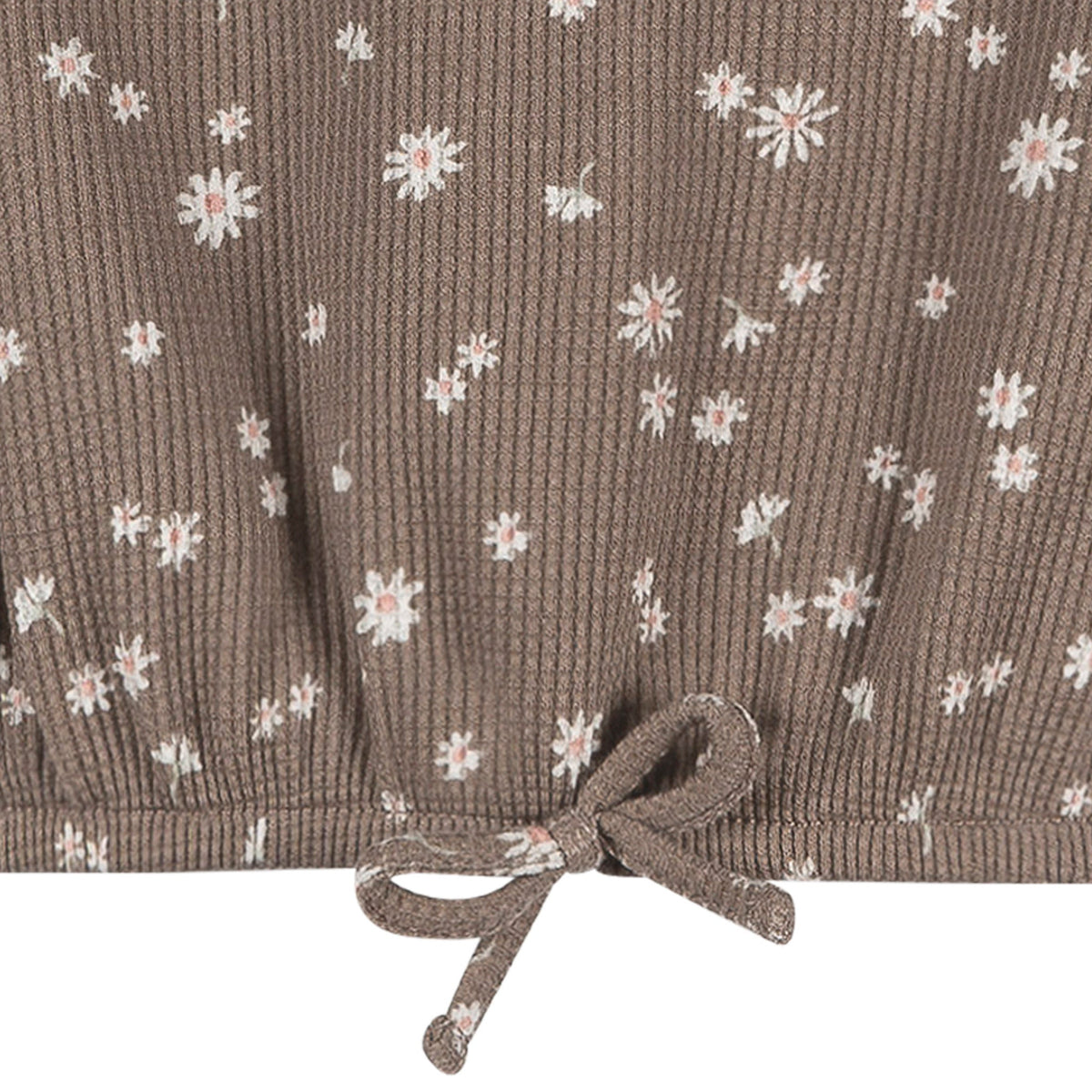 2-Piece Toddler Girls Brown Daisies Top and Legging Set, view 3