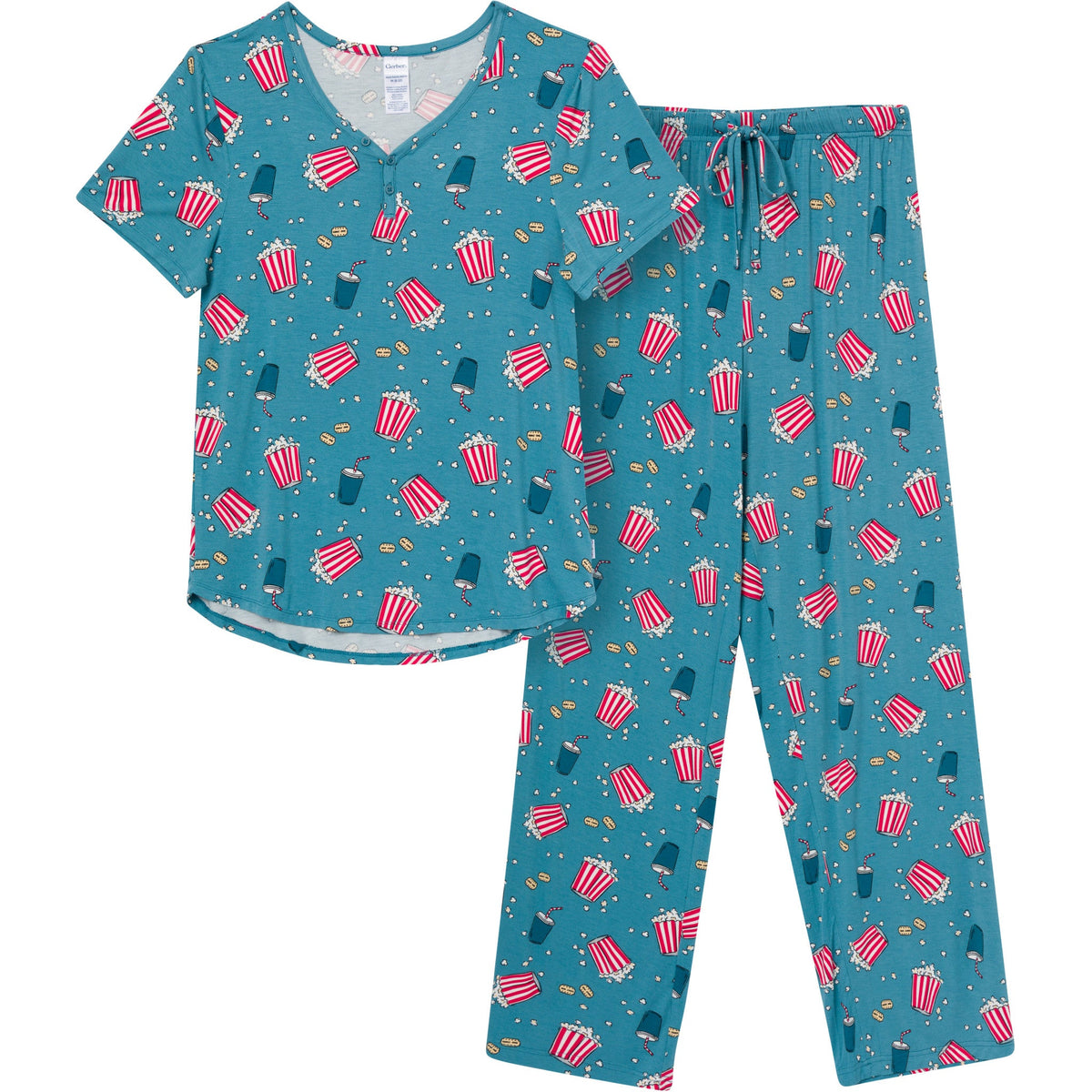 2-Piece Women's Movie Night Pajamas-Gerber Childrenswear Wholesale