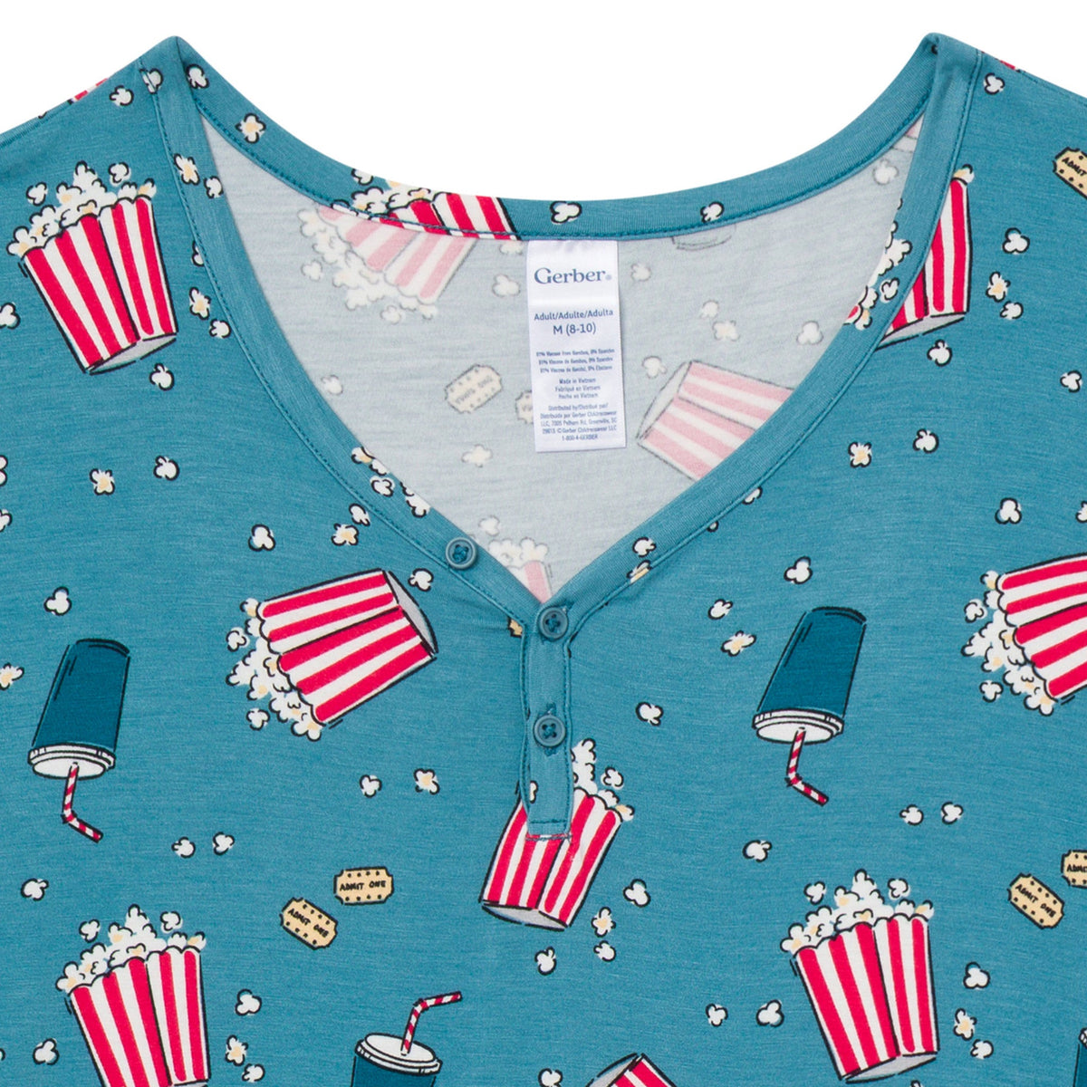 2-Piece Women's Movie Night Pajamas-Gerber Childrenswear Wholesale
