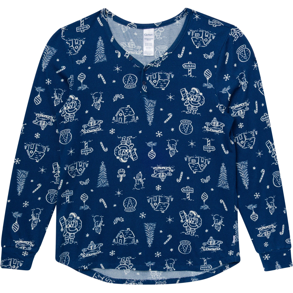 2-Piece Women's Navy Toile Pajamas-Gerber Childrenswear Wholesale