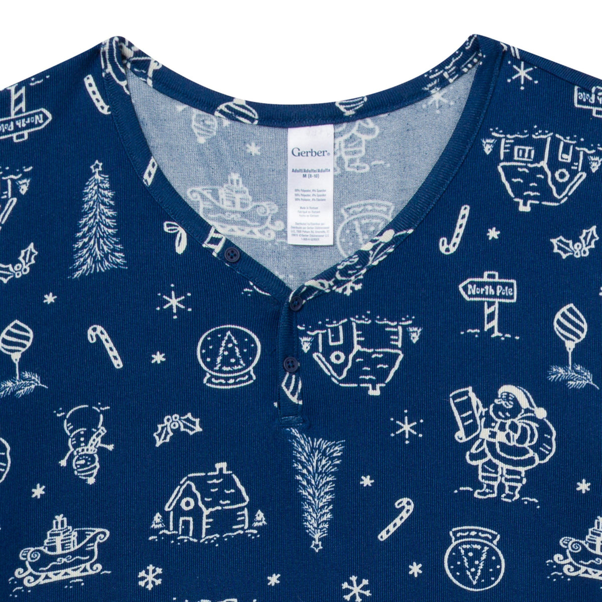 2-Piece Women's Navy Toile Pajamas-Gerber Childrenswear Wholesale