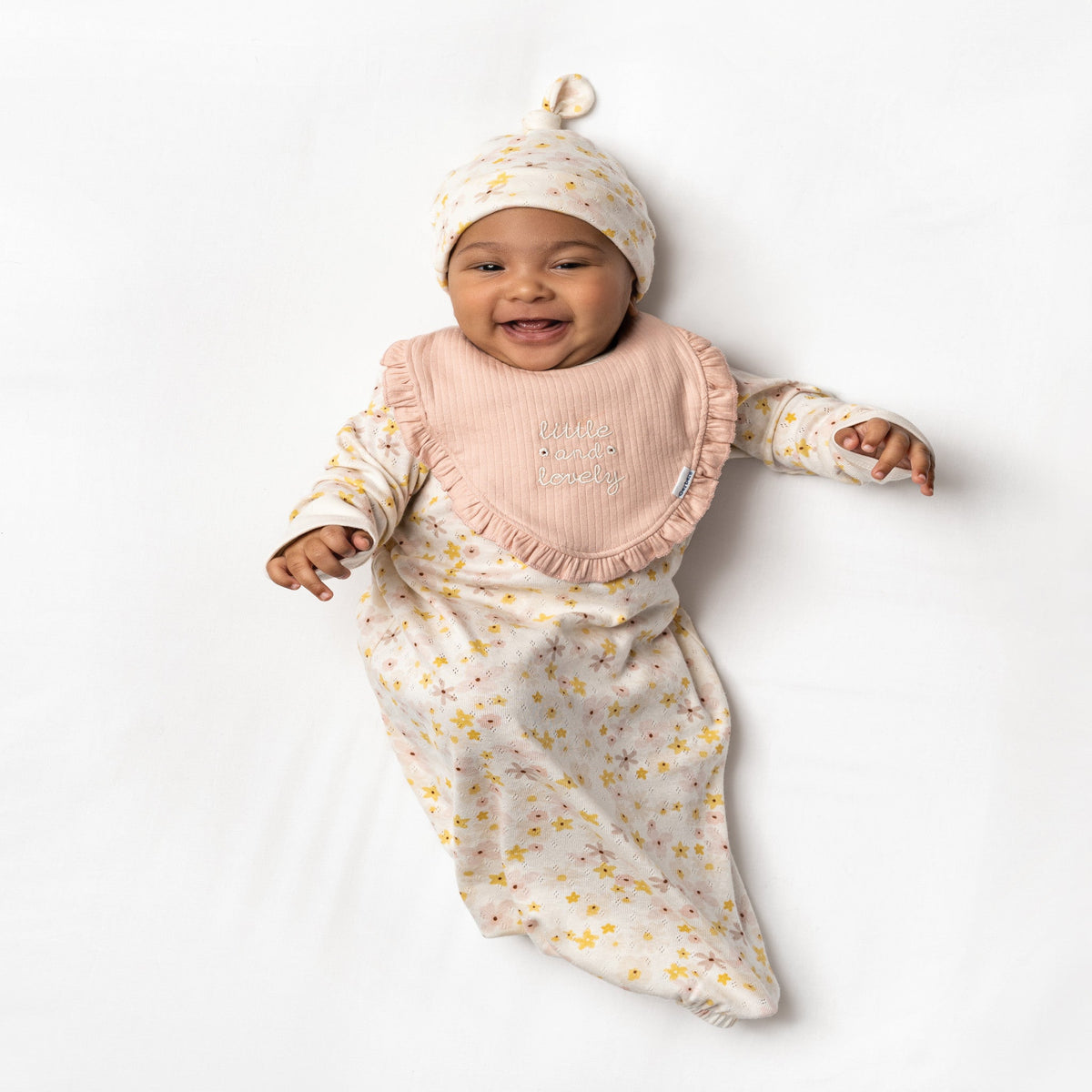 3-Piece Baby Girls Pear Floral Gown Set, view 2