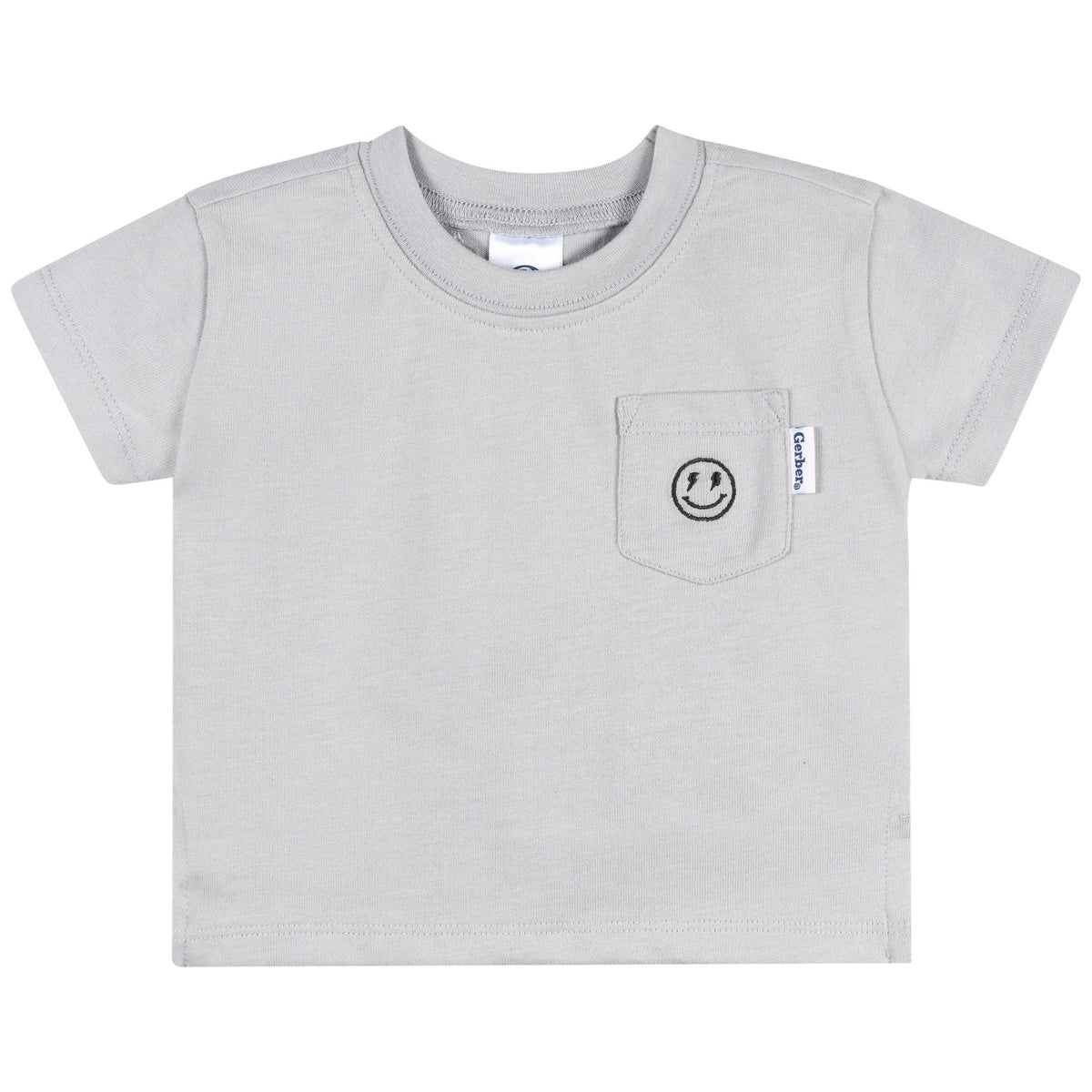 3-Pack Baby & Toddler Boys Black, Gray and White Short Sleeve T-Shirts, view 4