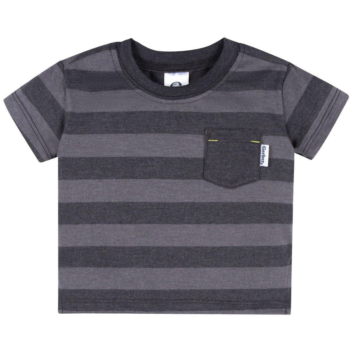 3-Pack Baby & Toddler Boys Blue and Gray Short Sleeve T-Shirts, view 2