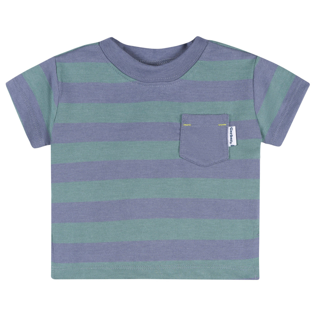 3-Pack Baby & Toddler Boys Blue and Gray Short Sleeve T-Shirts, view 4