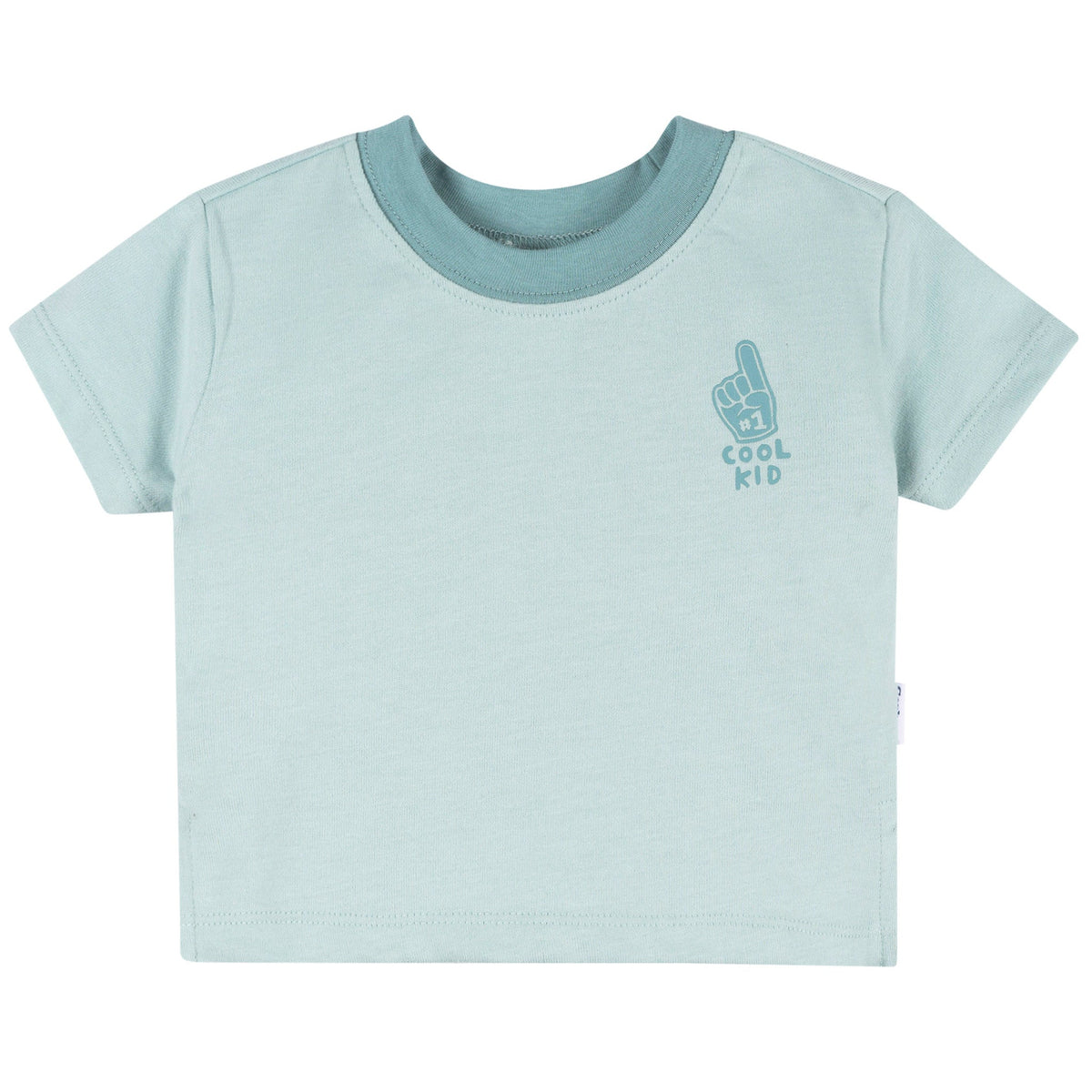 3-Pack Baby & Toddler Boys Blue and Gray Short Sleeve T-Shirts, view 6
