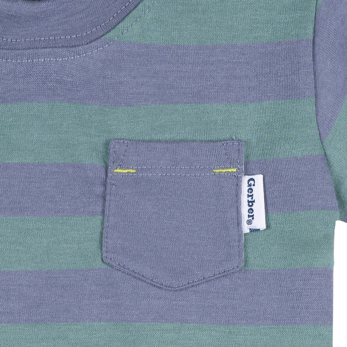 3-Pack Baby & Toddler Boys Blue and Gray Short Sleeve T-Shirts, view 5