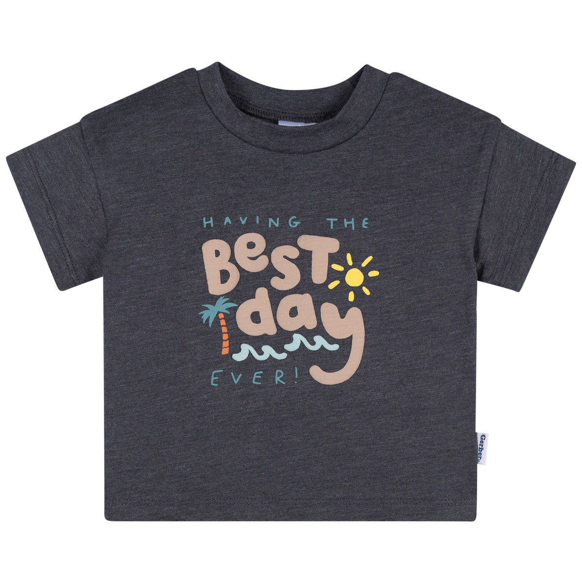 3-Pack Baby & Toddler Boys Blue, Gray and Yellow Short Sleeve T-Shirts, view 4