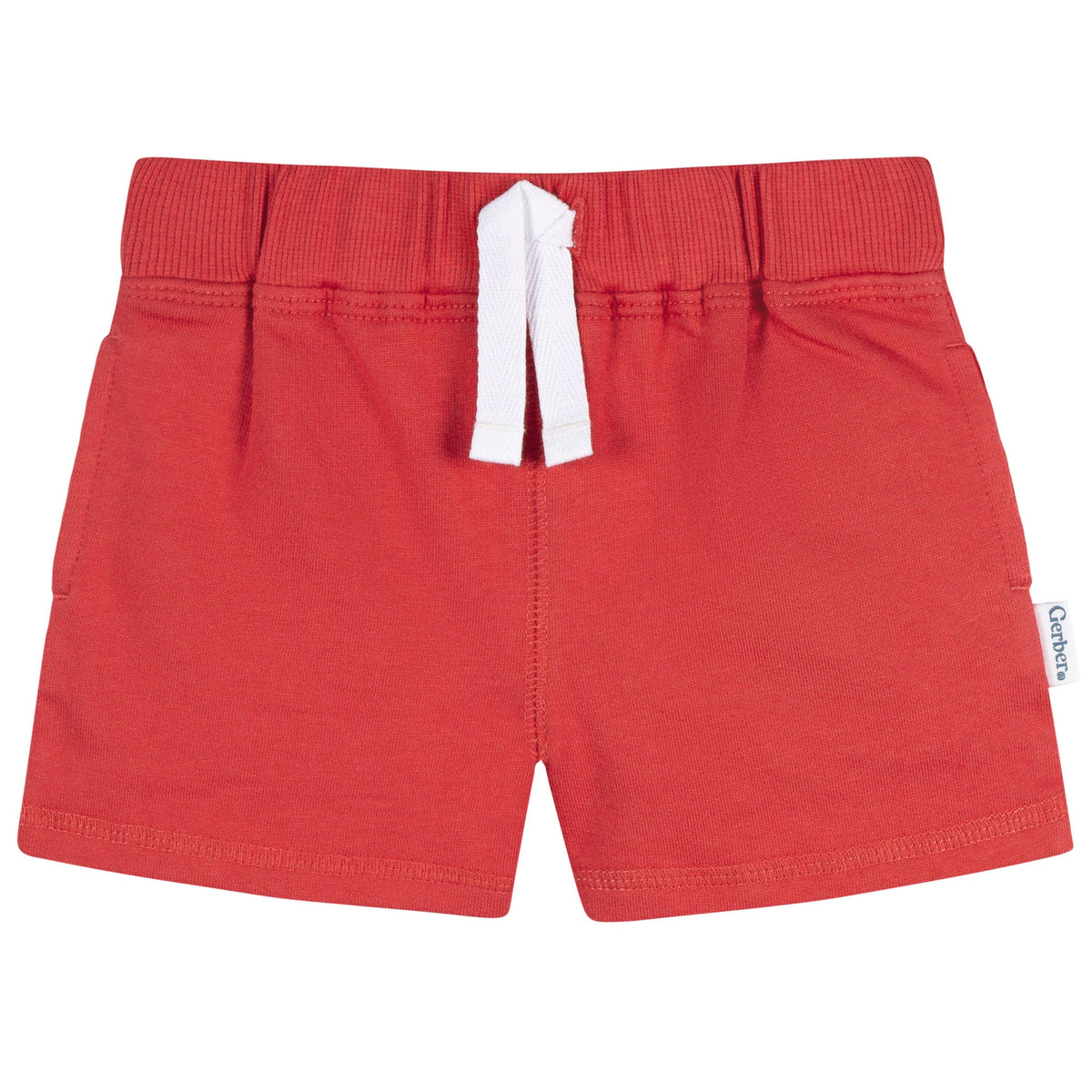 3-Pack Baby & Toddler Boys Blue & Red Knit Shorts-Gerber Childrenswear Wholesale