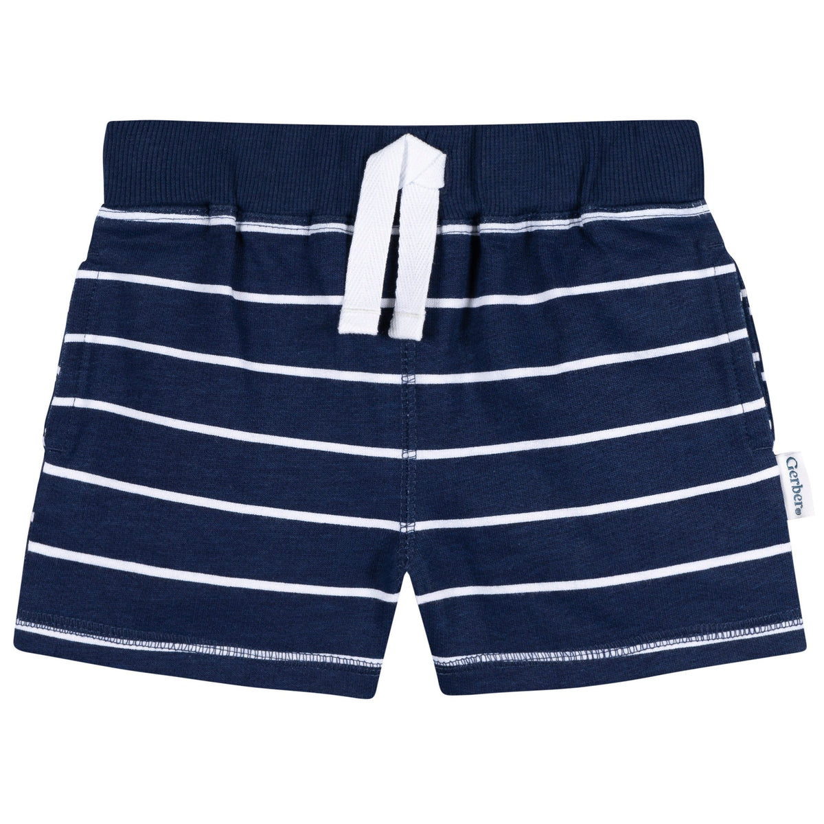 3-Pack Baby & Toddler Boys Blue & Red Knit Shorts-Gerber Childrenswear Wholesale
