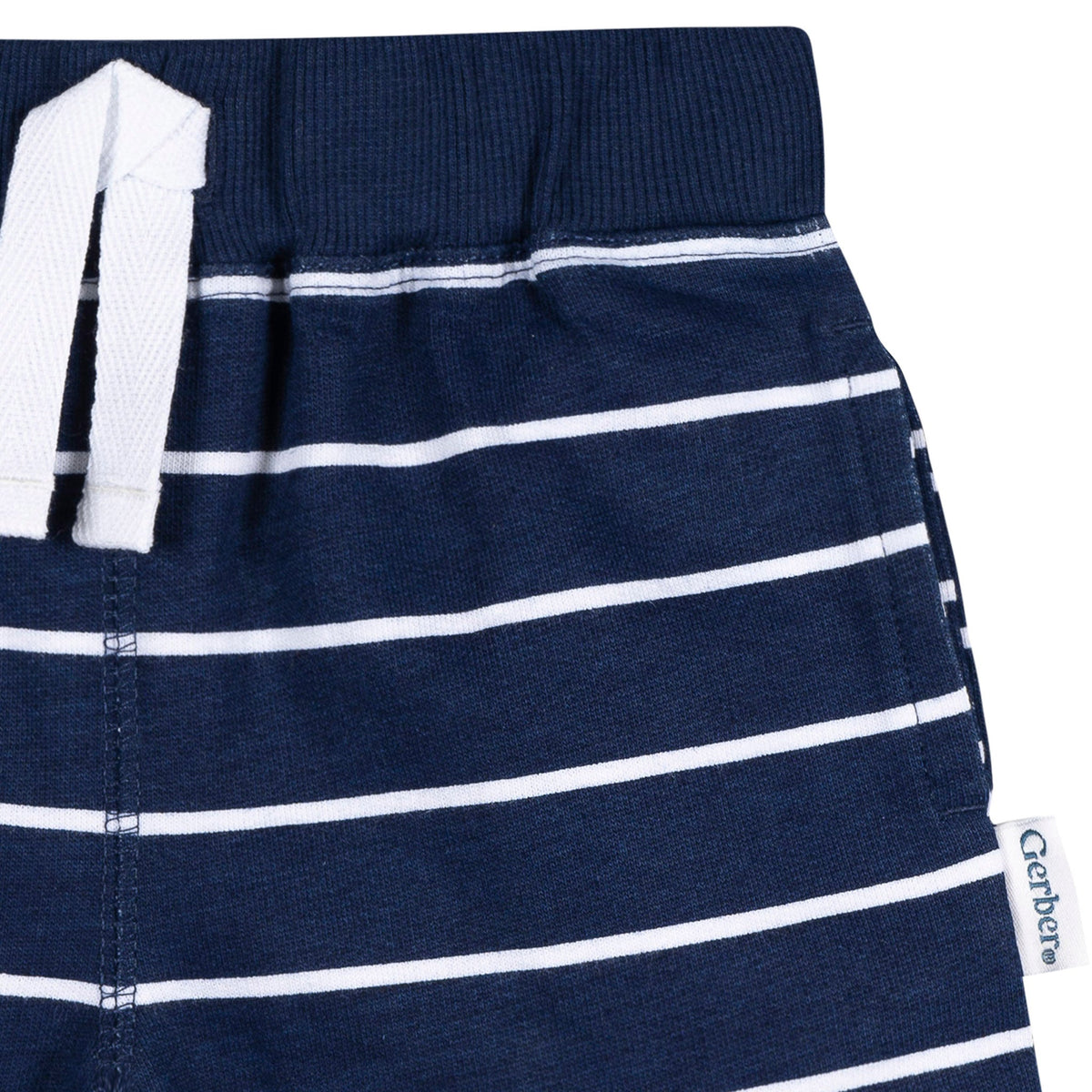 3-Pack Baby & Toddler Boys Blue & Red Knit Shorts-Gerber Childrenswear Wholesale