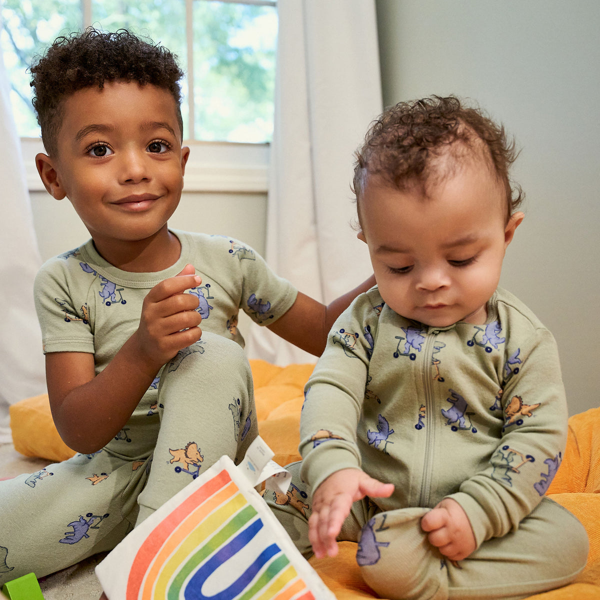 3-Pack Baby & Toddler Boys Dino Snug Fit Footed Pajamas