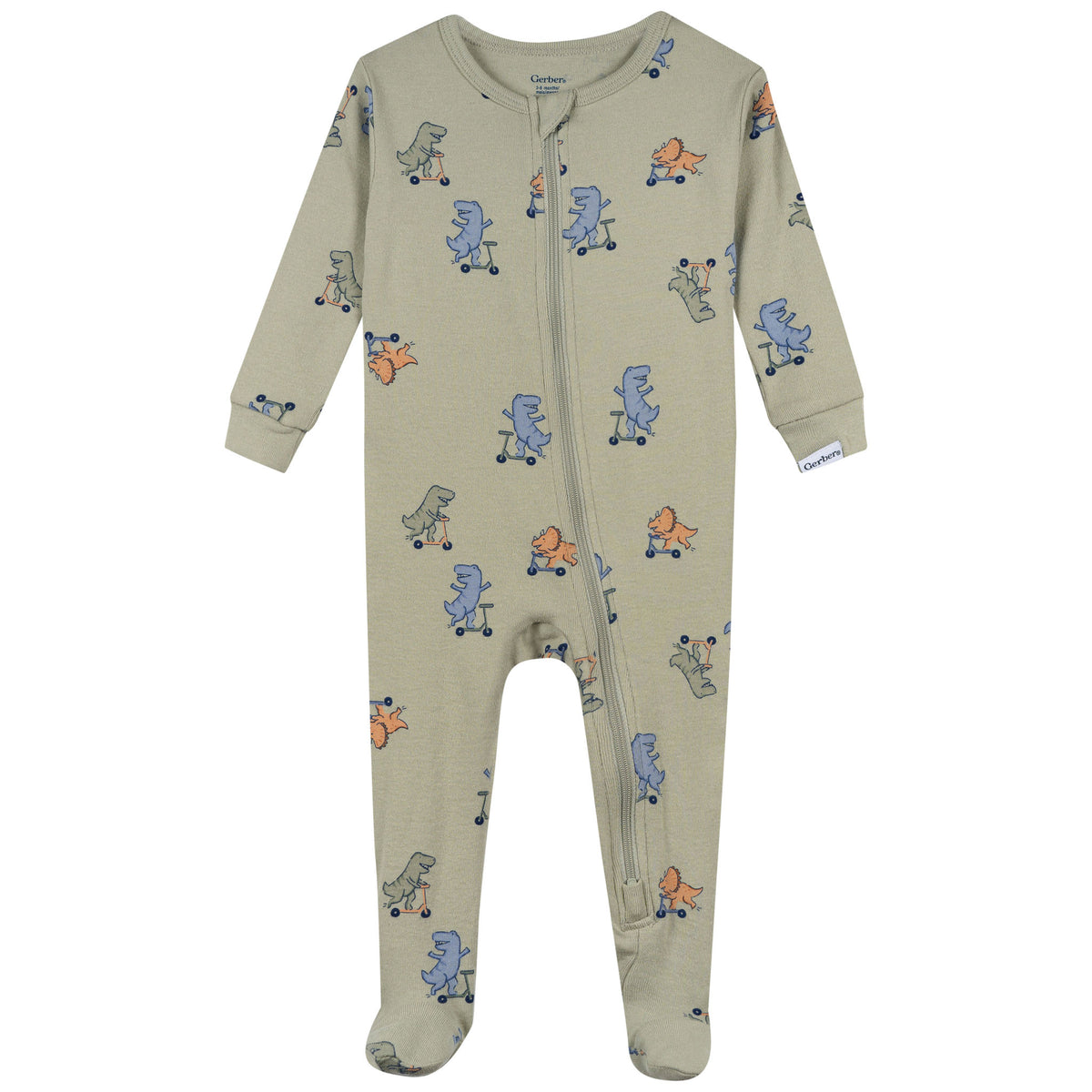 3-Pack Baby & Toddler Boys Dino Snug Fit Footed Pajamas