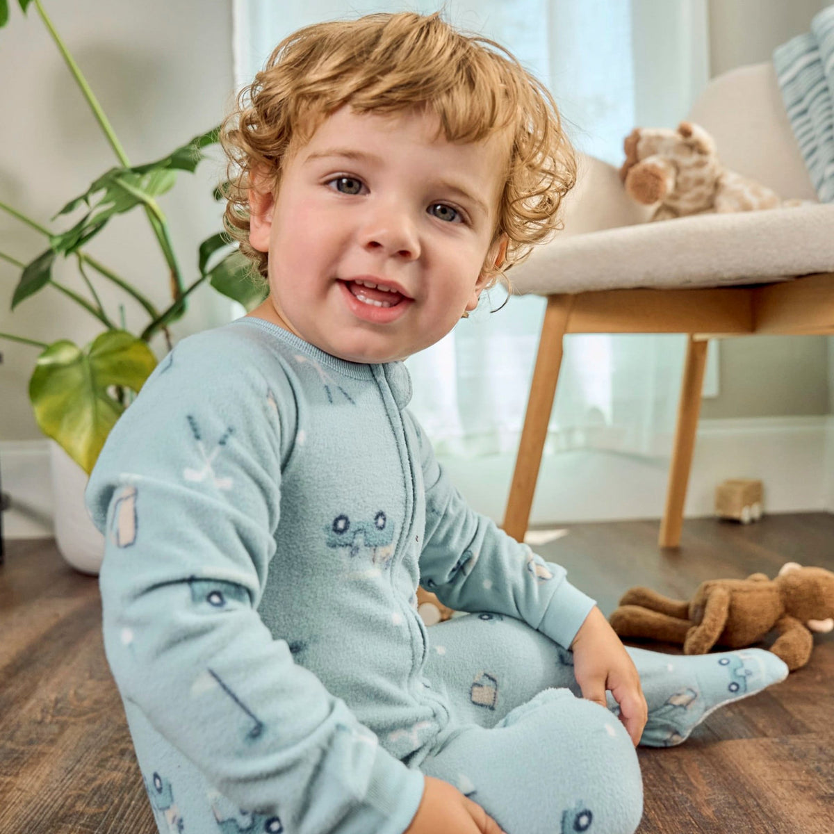 3-Pack Baby & Toddler Boys Golf Footed Fleece Pajamas-Gerber Childrenswear Wholesale
