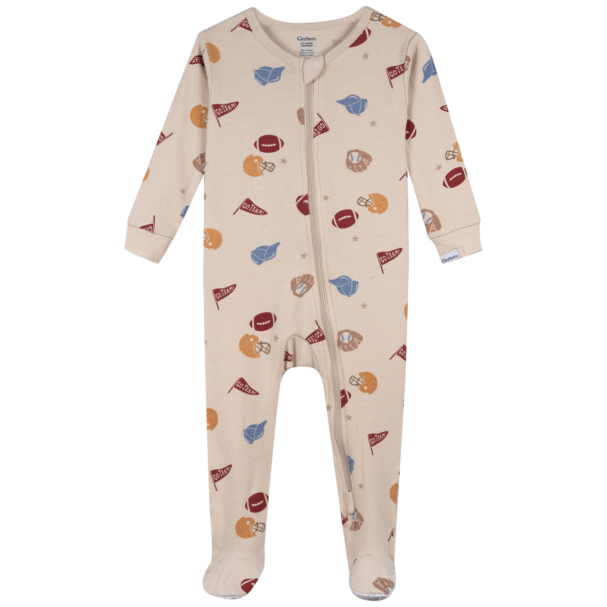 3-Pack Baby & Toddler Boys Sports Snug Fit Footed Pajamas