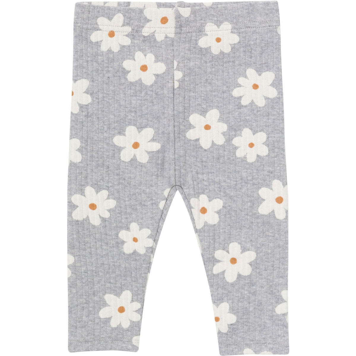 3-Pack Baby & Toddler Girls Gray Flowers, Cream and Black Textured Leggings, view 2