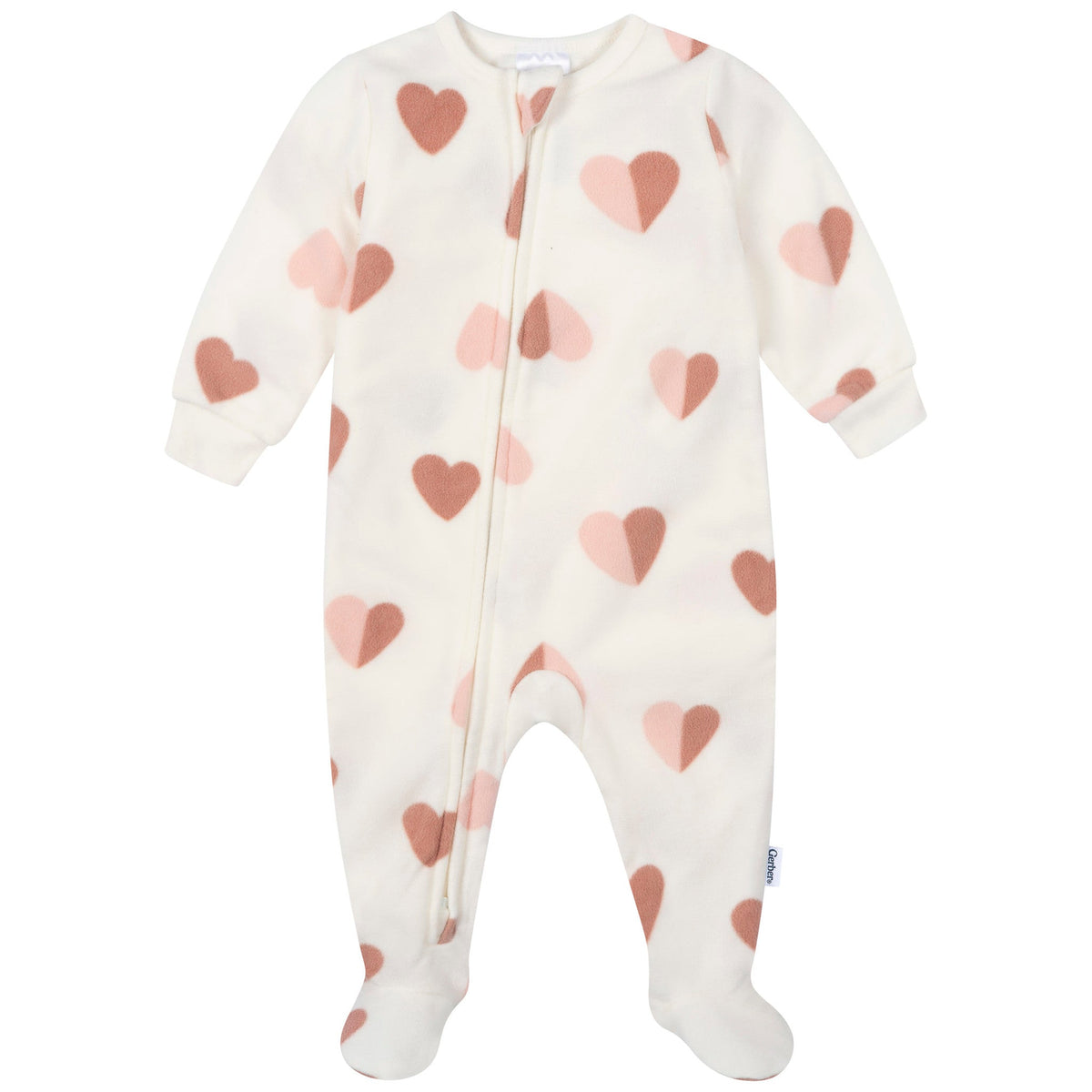 3-Pack Baby & Toddler Girls Hearts Footed Fleece Pajamas-Gerber Childrenswear Wholesale