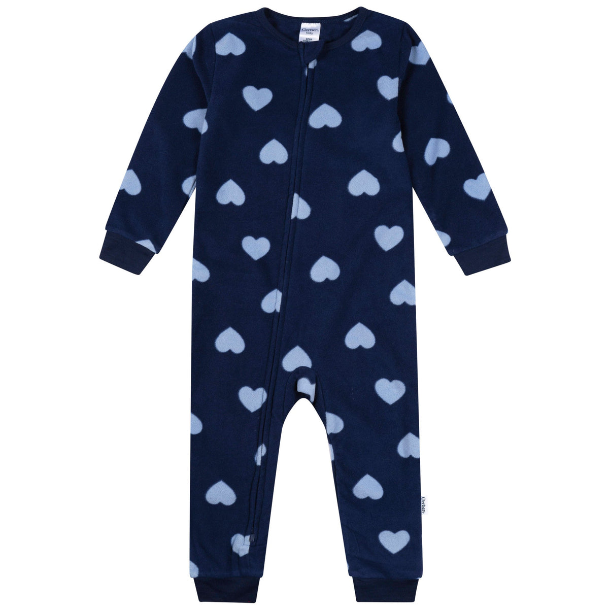 3-Pack Infant & Toddler Girls Hearts Footless Fleece Pajamas-Gerber Childrenswear Wholesale