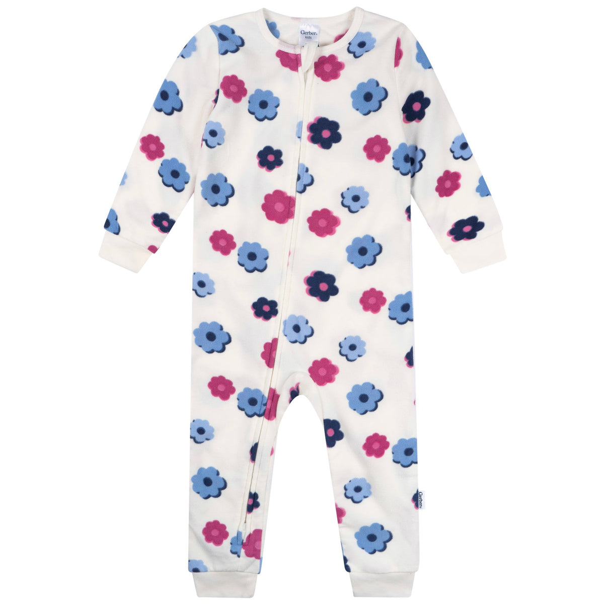 3-Pack Infant & Toddler Girls Hearts Footless Fleece Pajamas-Gerber Childrenswear Wholesale