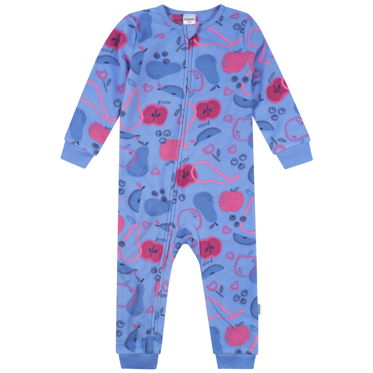 3-Pack Infant & Toddler Girls Hearts Footless Fleece Pajamas-Gerber Childrenswear Wholesale