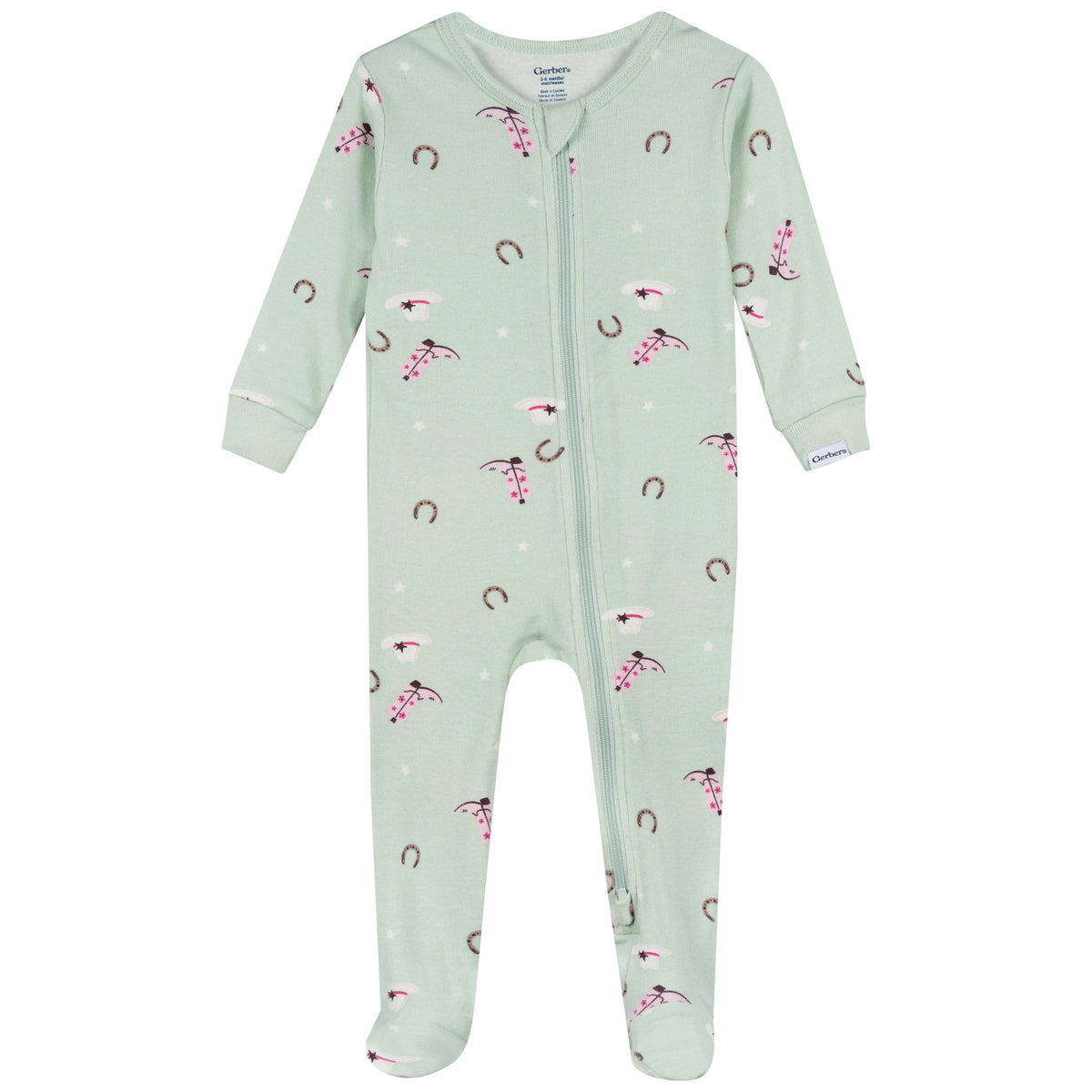 3-Pack Baby & Toddler Girls Horses Snug Fit Footed Pajamas