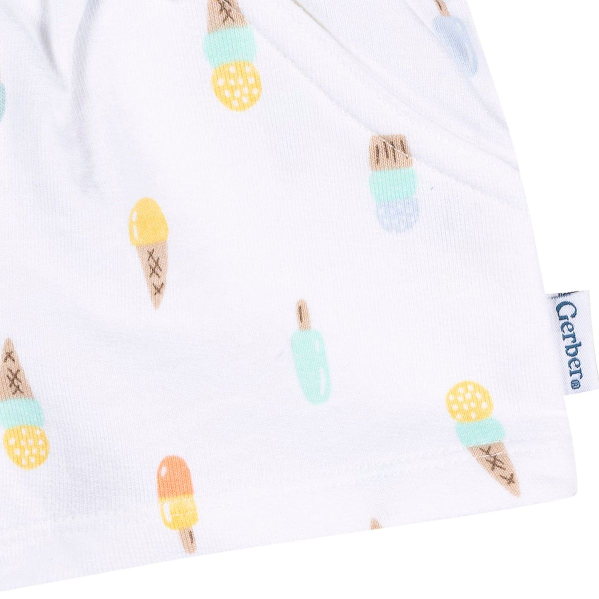 3-Piece Baby & Toddler Girls Ice Cream Knit Shorts-Gerber Childrenswear Wholesale