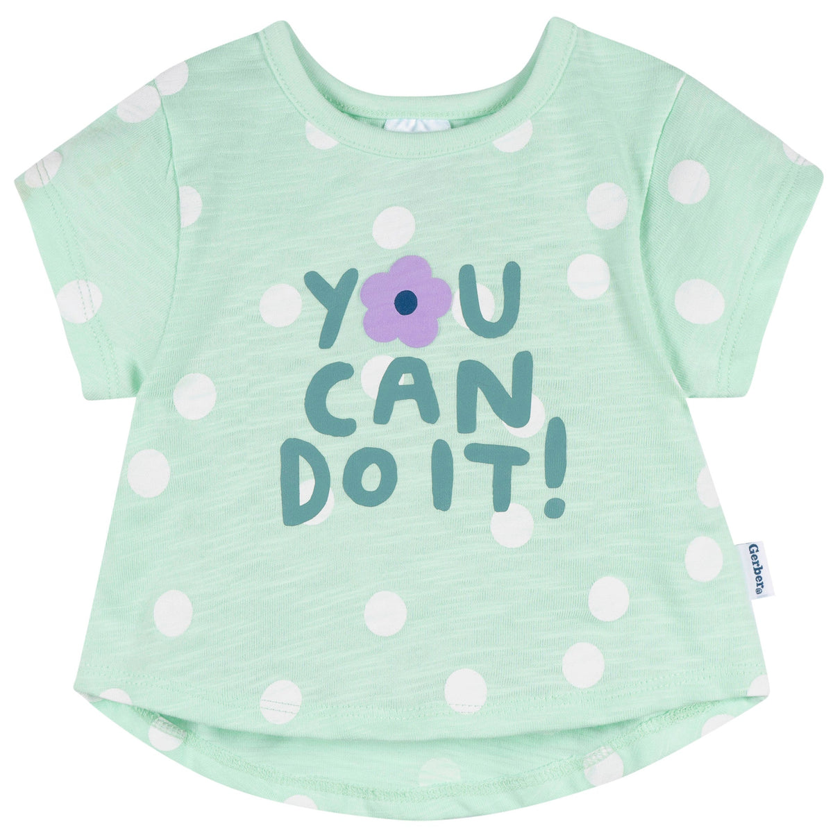 3-Pack Baby & Toddler Girls Peach, Green and Yellow Short Sleeve T-Shirts, view 3