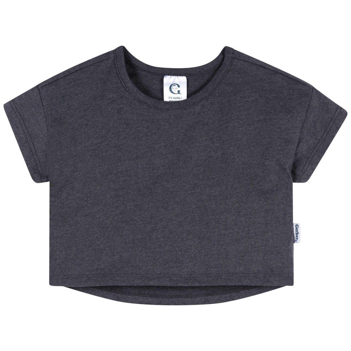 3-Pack Baby & Toddler Girls Pink, Gray and White Short Sleeve Shirts, view 2