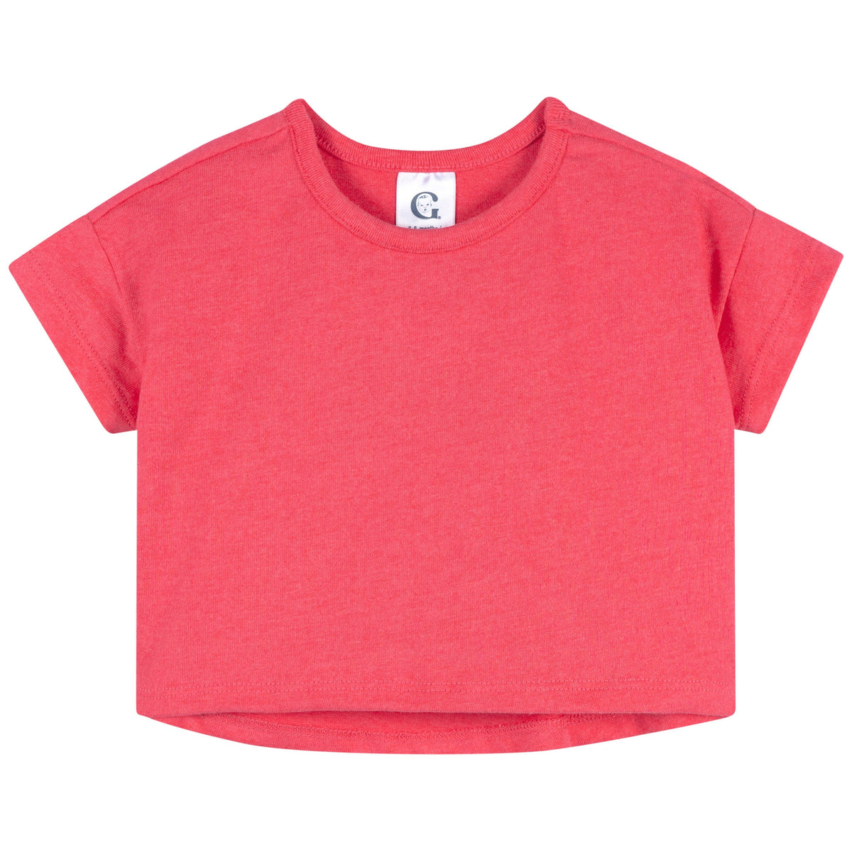 3-Pack Baby & Toddler Girls Pink, Gray and White Short Sleeve Shirts, view 3