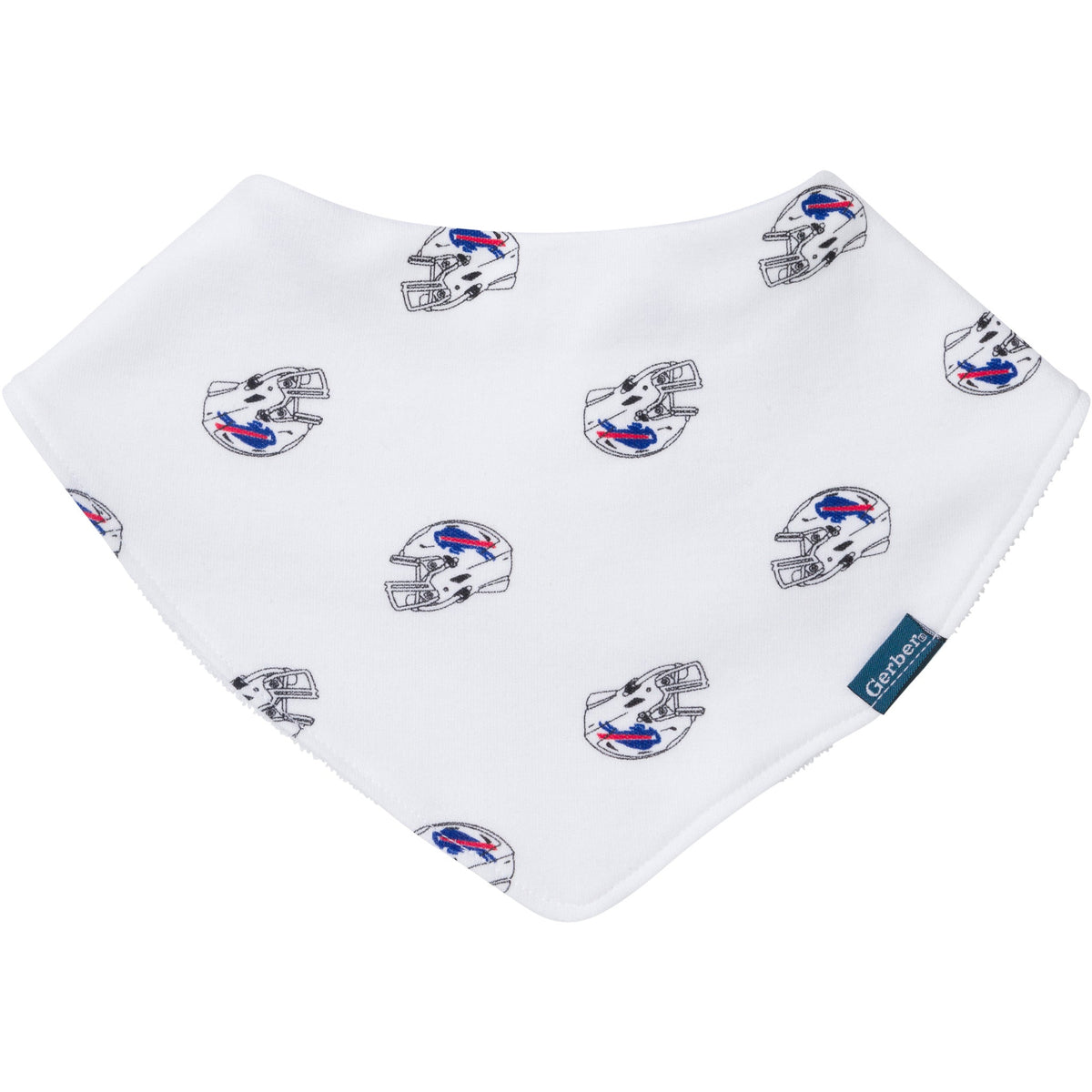 3-Pack Baby Neutral Buffalo Bills Bibs and Burp Cloth Set, view 2