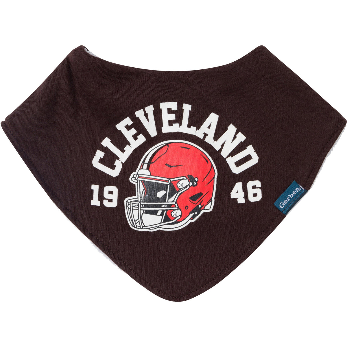 3-Pack Baby Neutral Cleveland Browns Bibs and Burp Cloth Set, view 3