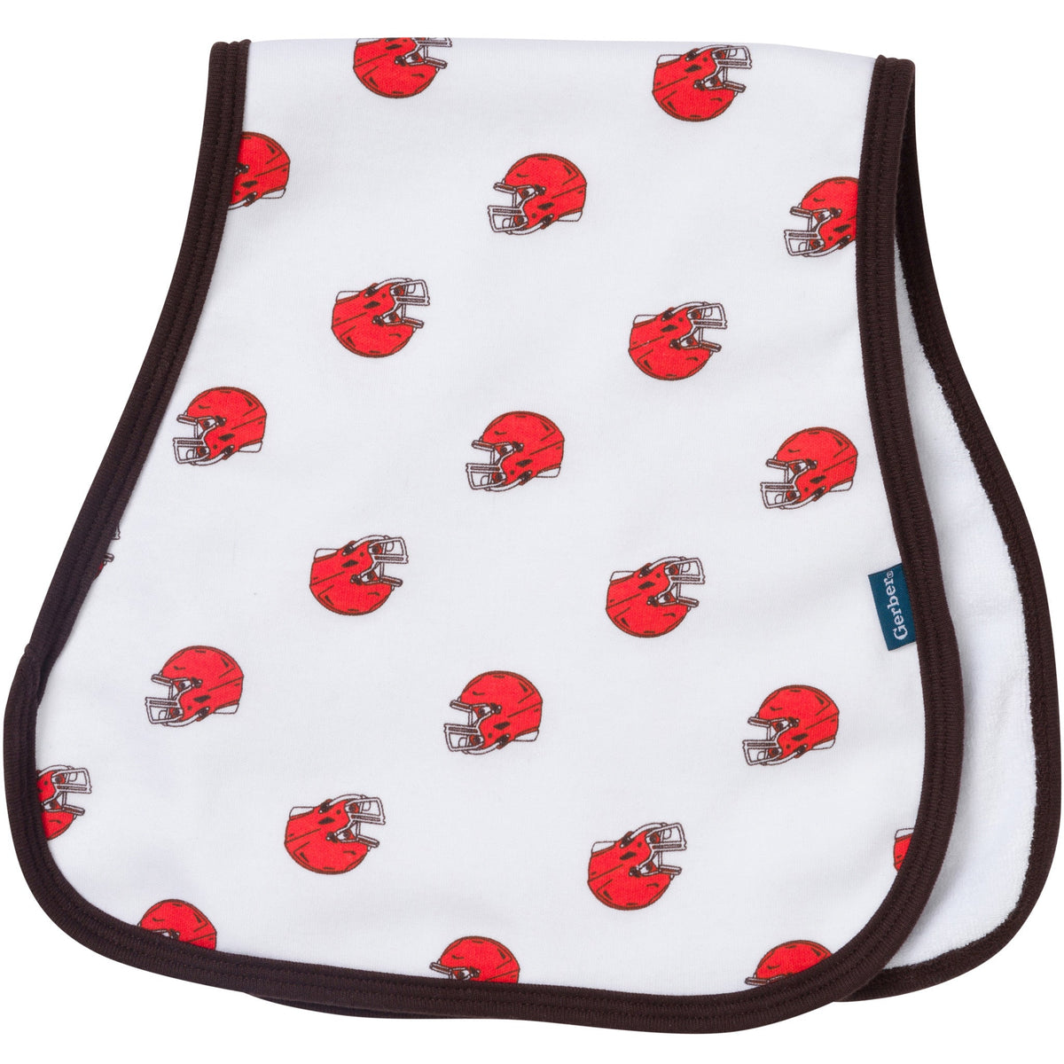 3-Pack Baby Neutral Cleveland Browns Bibs and Burp Cloth Set, view 4